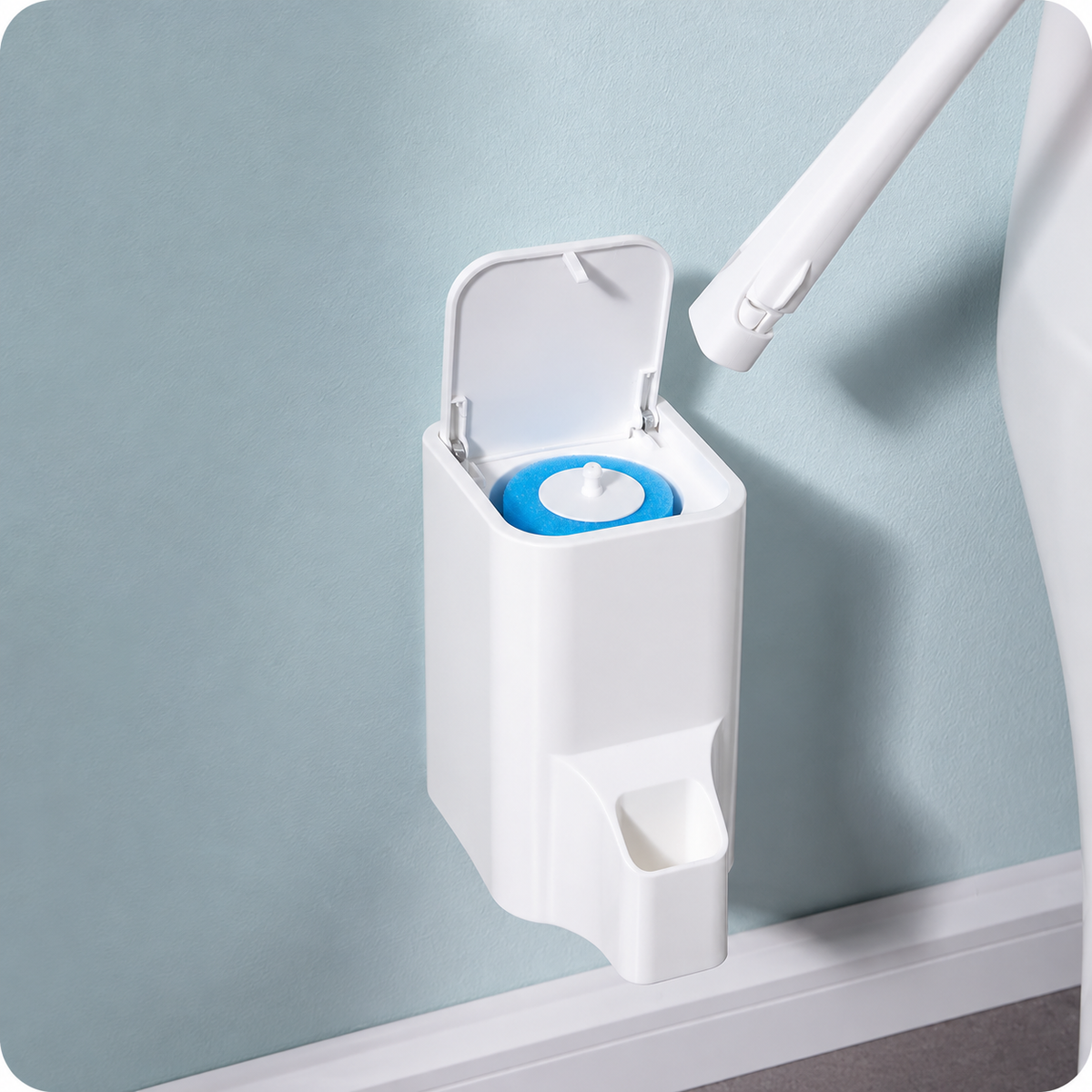 Disposable Toilet Brush with Replaceable Cleaning Heads