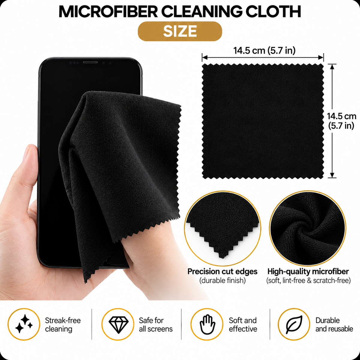 CrystalClear Microfiber Cleaning Cloths – 10 Pack