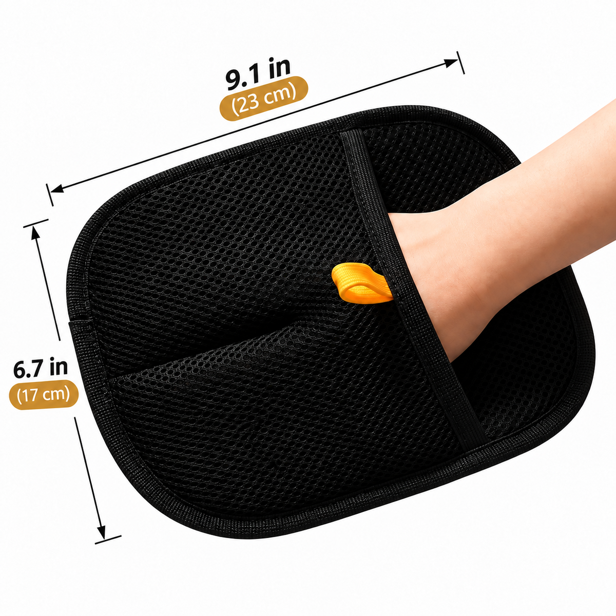 Reusable pet hair remover glove in black